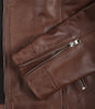 Cognac Cafe Racer Leather Jacket Women