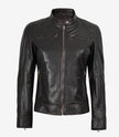 Womens Ruboff Brown Distressed Biker Leather Jacket