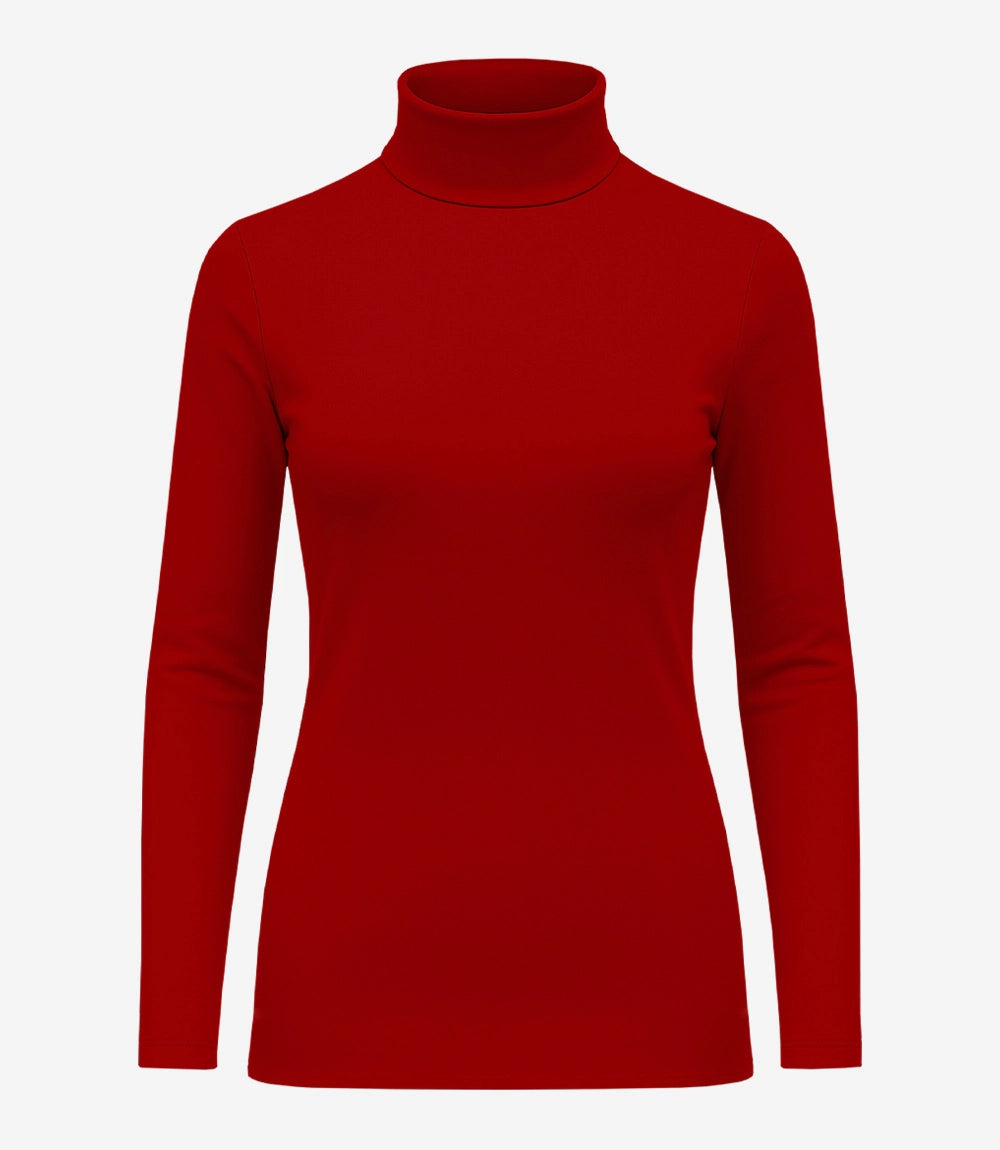 Womens Red Turtleneck Shirt 