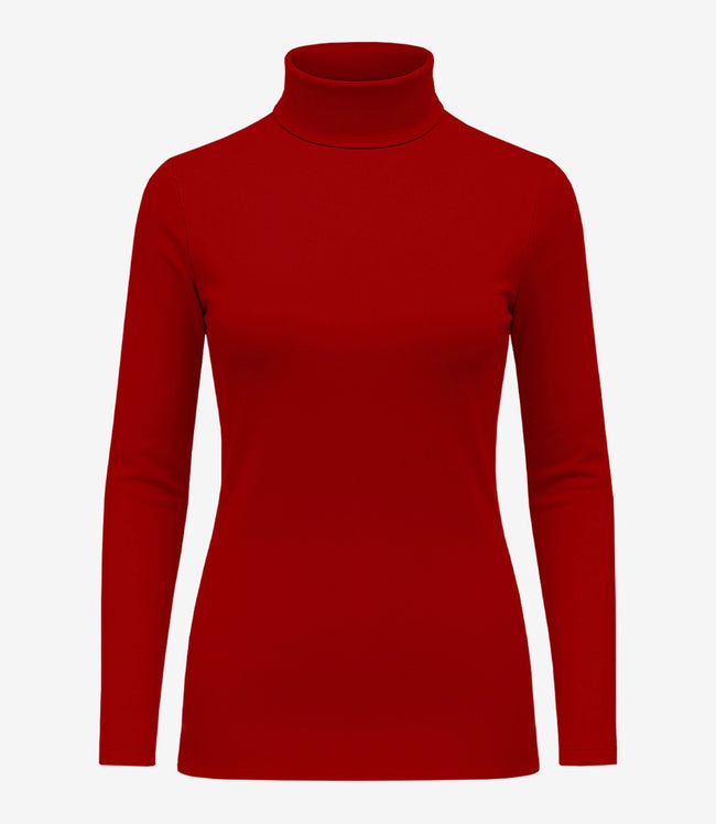Womens Red Turtleneck Shirt 