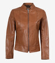 Montana Womens Camel Leather Jacket