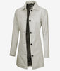 Womens Real Leather White Car Coat