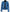 Women's Blue Waxed Lambskin Leather Biker Jacket