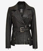 Womens Leather Black Biker Jacket