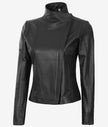 Womens Black Genuine Lambskin Leather Jacket