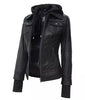 Womens Black Bomber Jacket With Hood