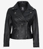 Womens Black Leather Biker Jacket