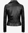 Womens Asymmetrical Black Motorcycle Leather Jacket
