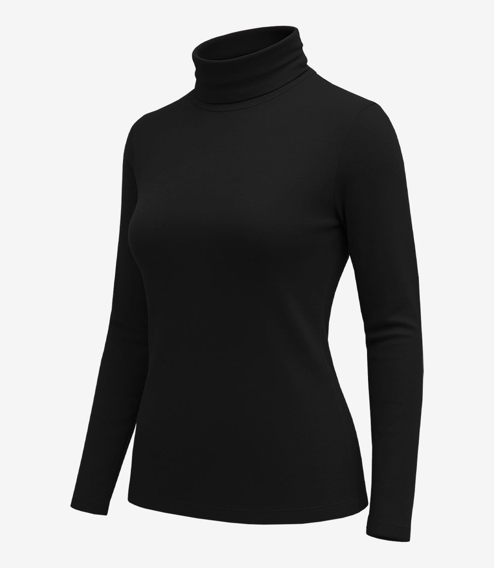 Womens Black Turtleneck Shirt 