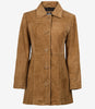 Light Brown Womens Suede Coat