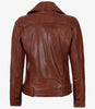 Womens Asymmetrical Moto Cognac Leather Jacket