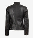 Womens Ruboff Brown Distressed Biker Leather Jacket