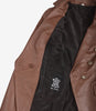 Double Breasted Cognac Leather Blazer Women