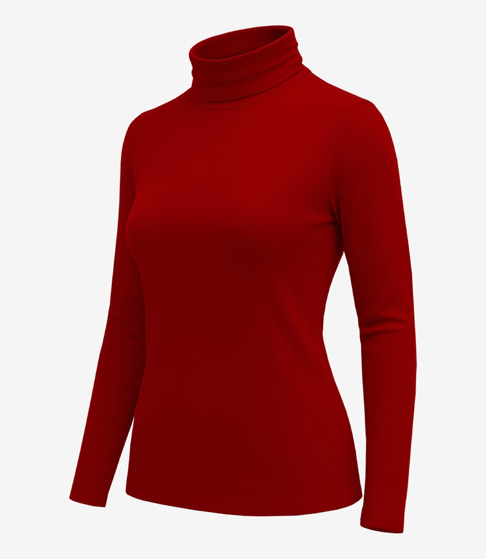 Womens Red Turtleneck Shirt 