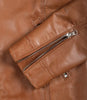 Womens Real Lambskin Leather Tan Biker Jacket