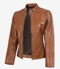 Montana Womens Camel Leather Jacket