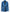 Womens Blue Waxed Leather Coat - Three Button