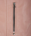Womens Real Leather Pink Biker Jacket
